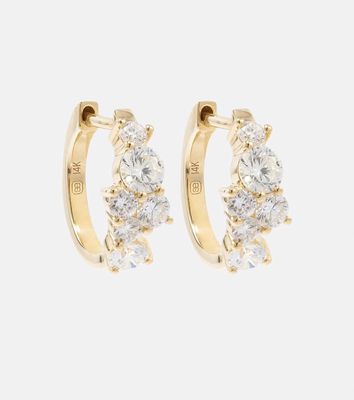 Sydney Evan Huggie 14kt gold earrings with diamonds