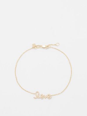 Sydney Evan - Love Diamond & 14kt Gold Bracelet - Womens - Gold