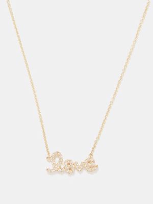 Sydney Evan - Love Diamond & 14kt Gold Necklace - Womens - Gold