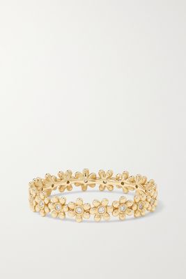 Sydney Evan - Tiny Daisy 14-karat Gold Diamond Ring - 7