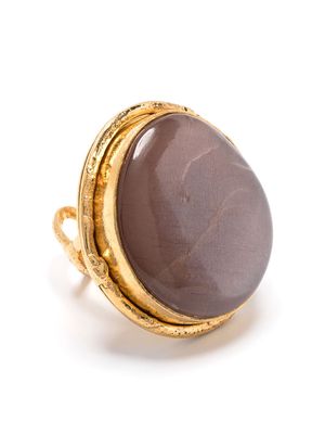 Sylvia Toledano Macaron moon-stone ring - Brown