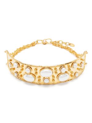 Sylvia Toledano pearl choker necklace - Gold