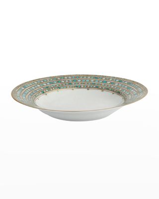 Syracuse Turquoise French Rim Soup Plate
