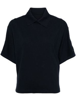 System asymmetric cotton polo shirt - Blue