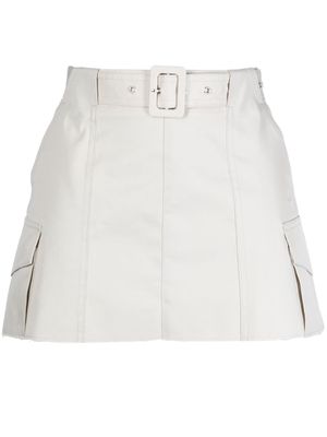 System belted mini skirt - Neutrals