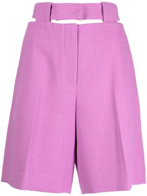 System cut-out tailored shorts - Purple