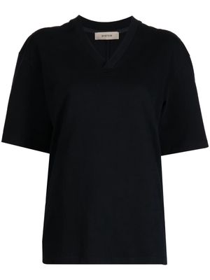 System logo-embroidered V-neck T-shirt - Black