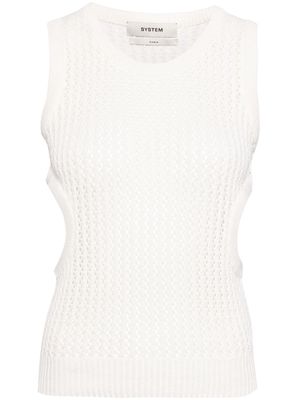 System Skashi crochet-knit tank top - White