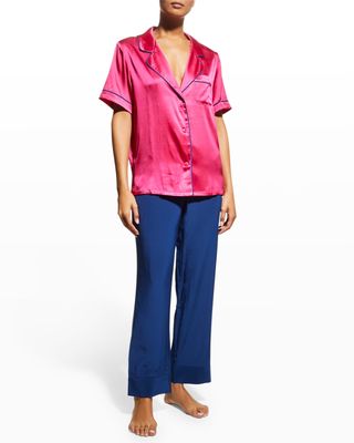 T-Boz Cropped Silk Pajama Set