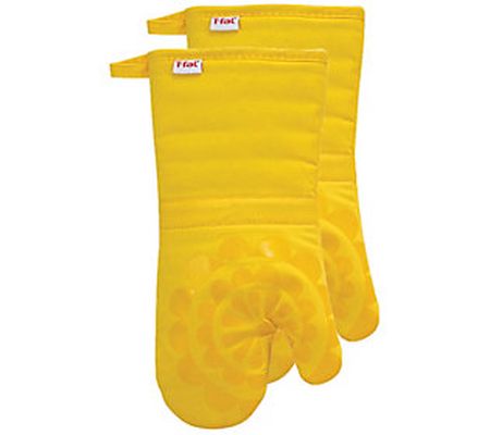 T-fal 2-Pack Medallion Silicone and Cotton Oven Mitts