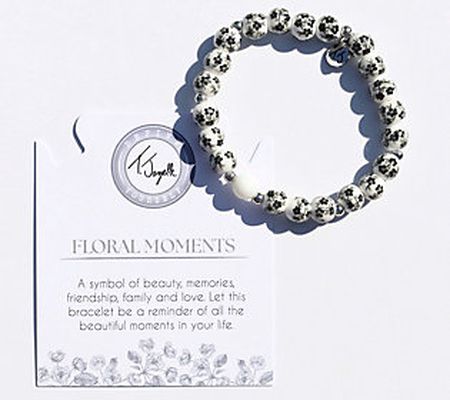 T.Jazelle Floral Moments Gemstone & Ceramic Beaded Bracelet