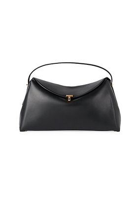 T-Lock Leather Top-Handle Bag