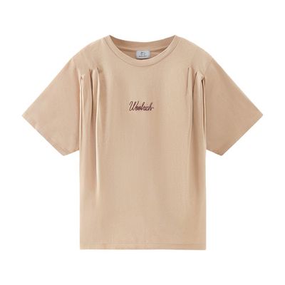 T-Shirt with Pleated Shoulders