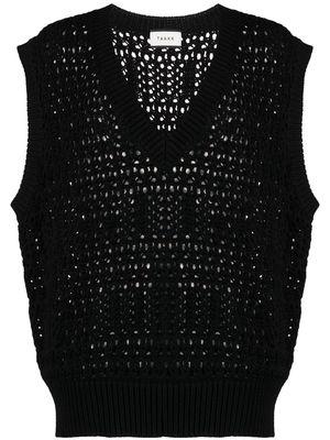 Taakk cotton knit vest - Black