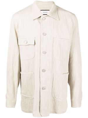 Taakk textured-effect shirt jacket - Neutrals