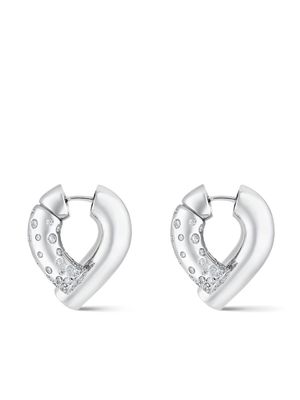 Tabayer 18kt white gold Oera diamond hoop earrings - Silver