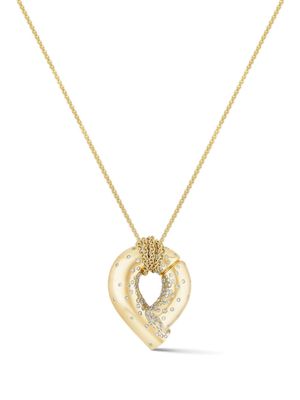 Tabayer 18kt yellow gold large Oera diamond pendant necklace