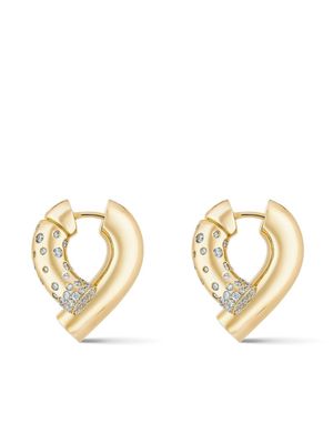 Tabayer 18kt yellow gold Oera diamond hoop earrings