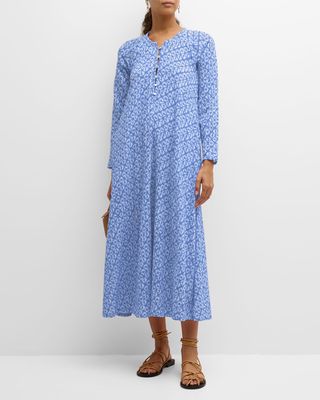 Tabitha Abstract-Print Cotton Midi Dress