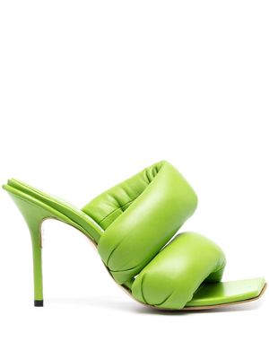 TABITHA RINGWOOD slip-on 110mm leather sandals - Green