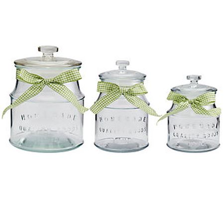 Tabletops Dolly Parton 3-Piece Glass Canister S et