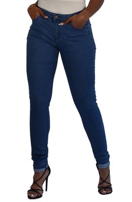 TABOO DENIM Skinny Jeans in Medium Blue