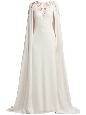 Tadashi Shoji Bales cape gown - Neutrals