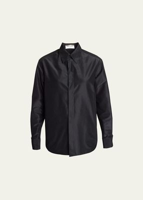 Taffeta Button Down Shirt