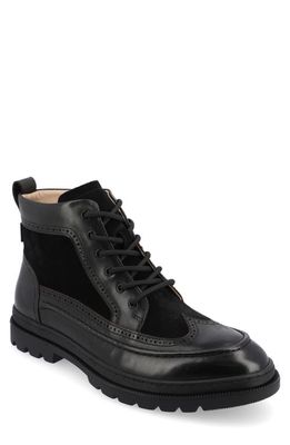 TAFT 365 Leather Lug Sole Boot in Black