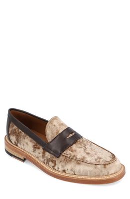 TAFT Fitz Suede Penny Loafer in Champagne