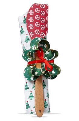 tag Merry Merry Gingerbread Cookie Cutter & Spatula Set in Red Multi