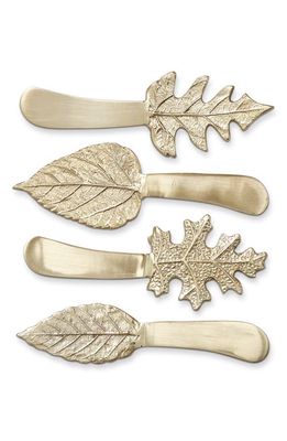 tag Set of 4 Leaf Spreader Set in Gold