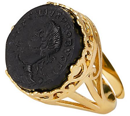 Tagliamonte 18K Gold Plated Gemstone Cameo Ring