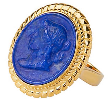 Tagliamonte 18K Gold Plated Sterling Lapis Came o Ring