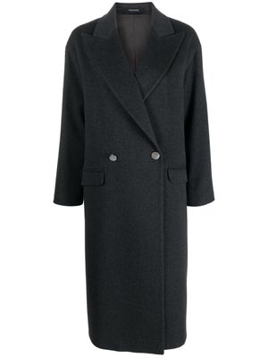 Tagliatore Abric brushed double-breasted coat - Grey