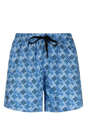Tagliatore abstract-pattern swim shorts - Blue
