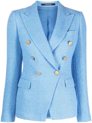 Tagliatore Alicya tweed double-breasted blazer - Blue