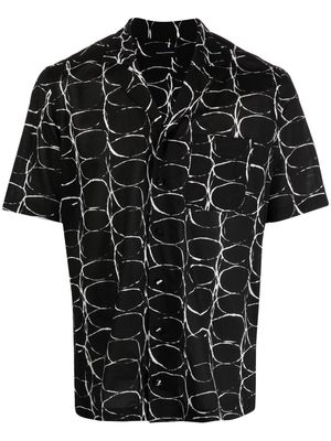 Tagliatore all-over graphic-print shirt - Black