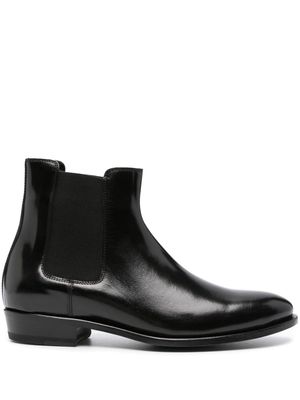 Tagliatore almond-toe leather ankle boots - Black