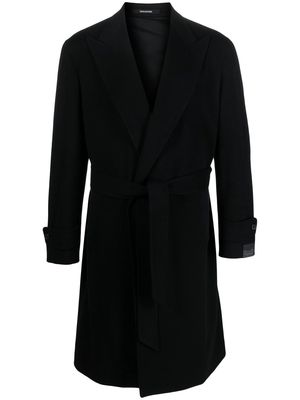 Tagliatore belted tailored coat - Black