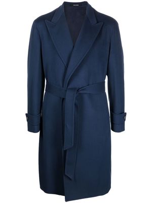 Tagliatore belted tailored coat - Blue