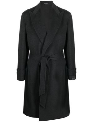 Tagliatore belted tailored coat - Grey