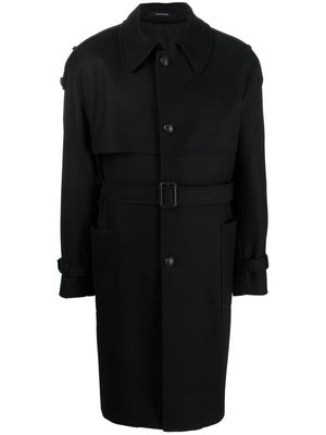 Tagliatore belted trench coat - Black