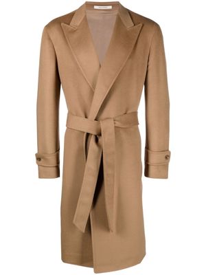 Tagliatore belted virgin-wool coat - Neutrals
