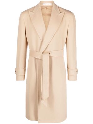 Tagliatore belted wool trench coat - Neutrals