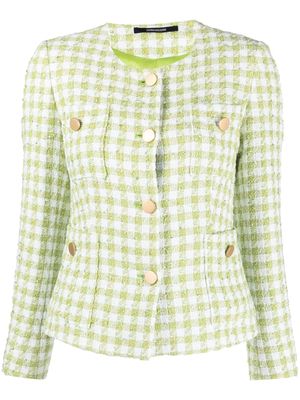 Tagliatore Beverly checkered tweed jacket - Green