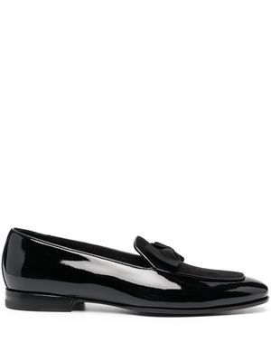 Tagliatore bow-detail leather loafers - Black