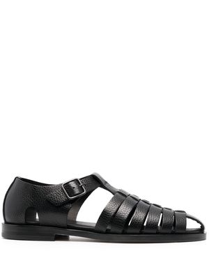 Tagliatore braided-design leather sandals - Black