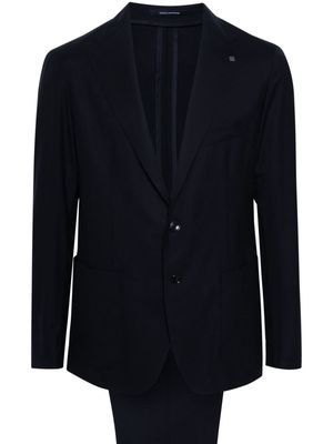 Tagliatore brooch-detail wool-blend suit - Blue