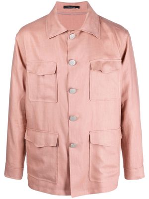 Tagliatore button-down shirt jacket - Pink